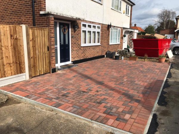 90 Degree paved driveway in Colchester