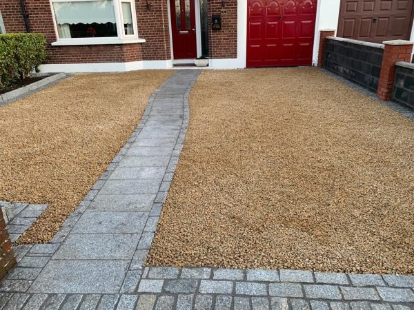 New gravel installation on a driveway in Eight Ash Green