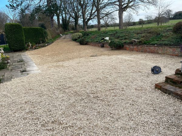 Gravel installation in garden in Alresford